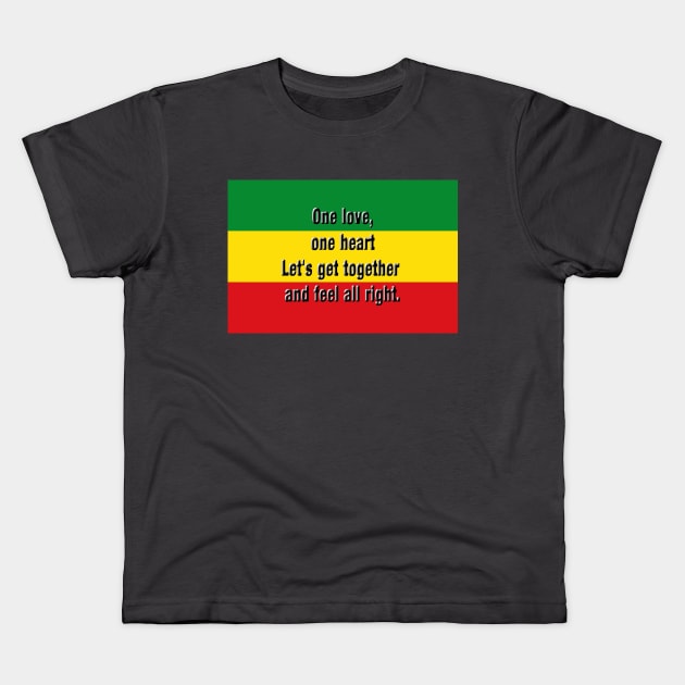 One love Rasta flag Kids T-Shirt by MasterChefFR